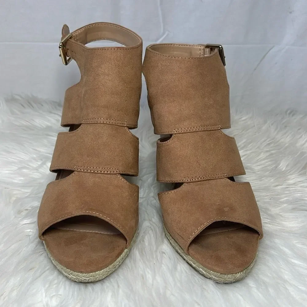Apt. 9 Kohl's‎ Brown Business Wedge Dress Sandals Sz 9.5